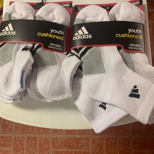 2 packs of youth Adidas socks